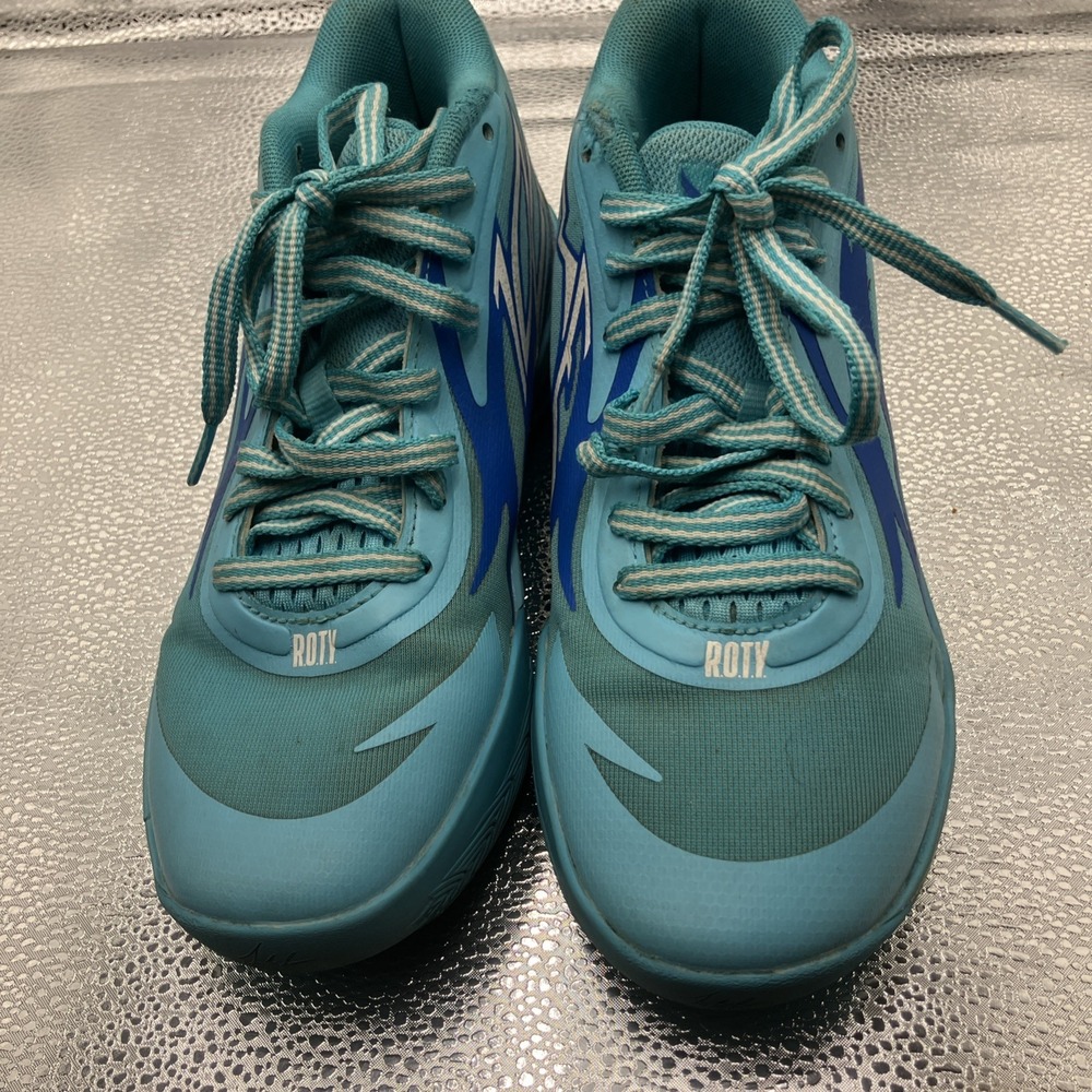 Puma Melo ROTY Youth Basketball Shoes Blue US 5.5